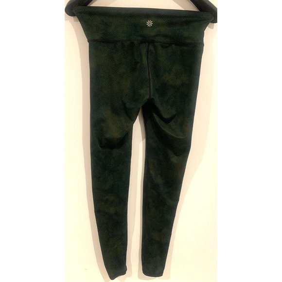 ATHLETA women's size Small workout exercise Leggings green print - Picture 3 of 9